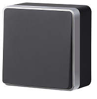 Выключатель накладной Werkel Gallant 1-кл. IP44 черный с серебром картинка